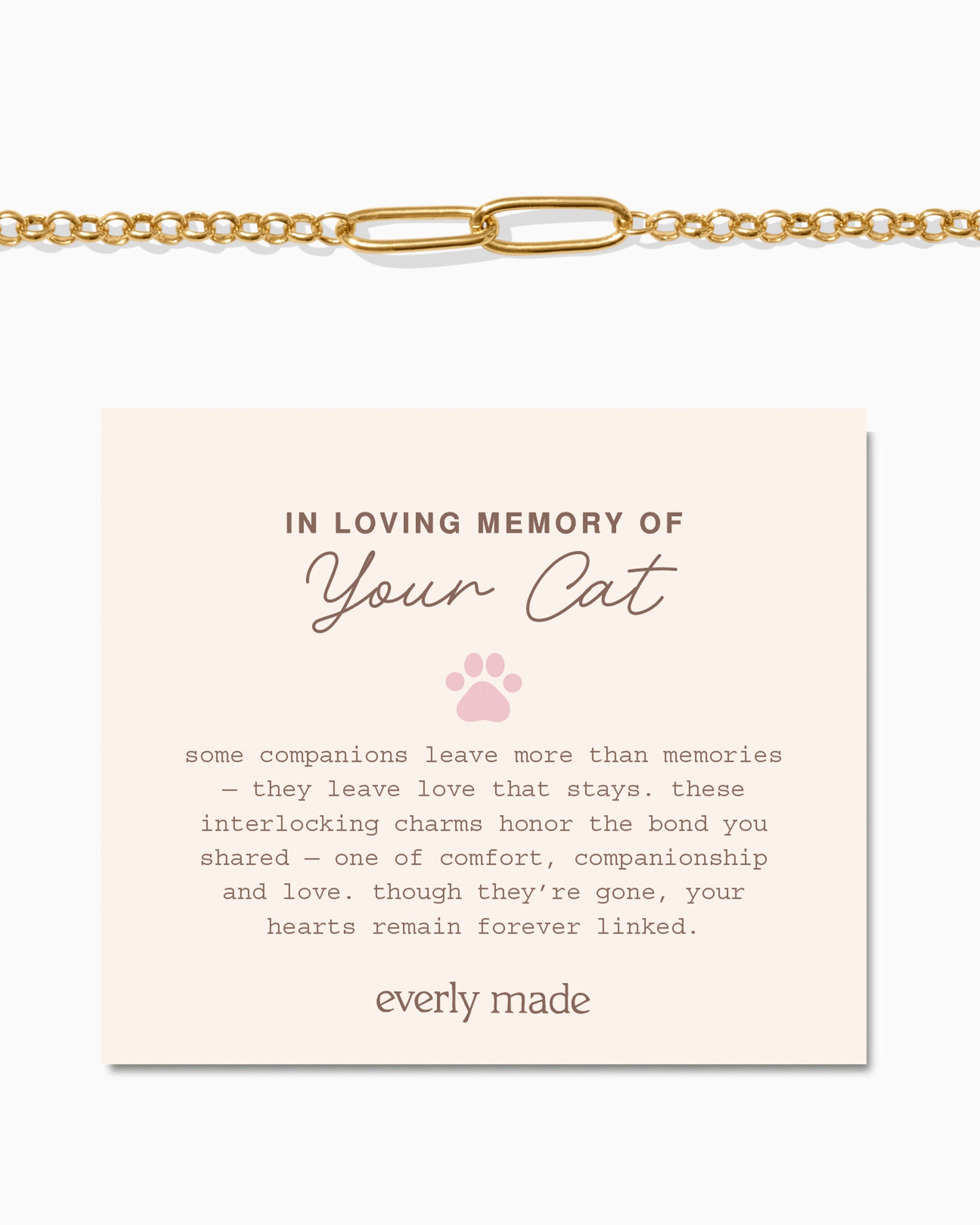 Linked Bracelet • In Loving Memory of your Cat