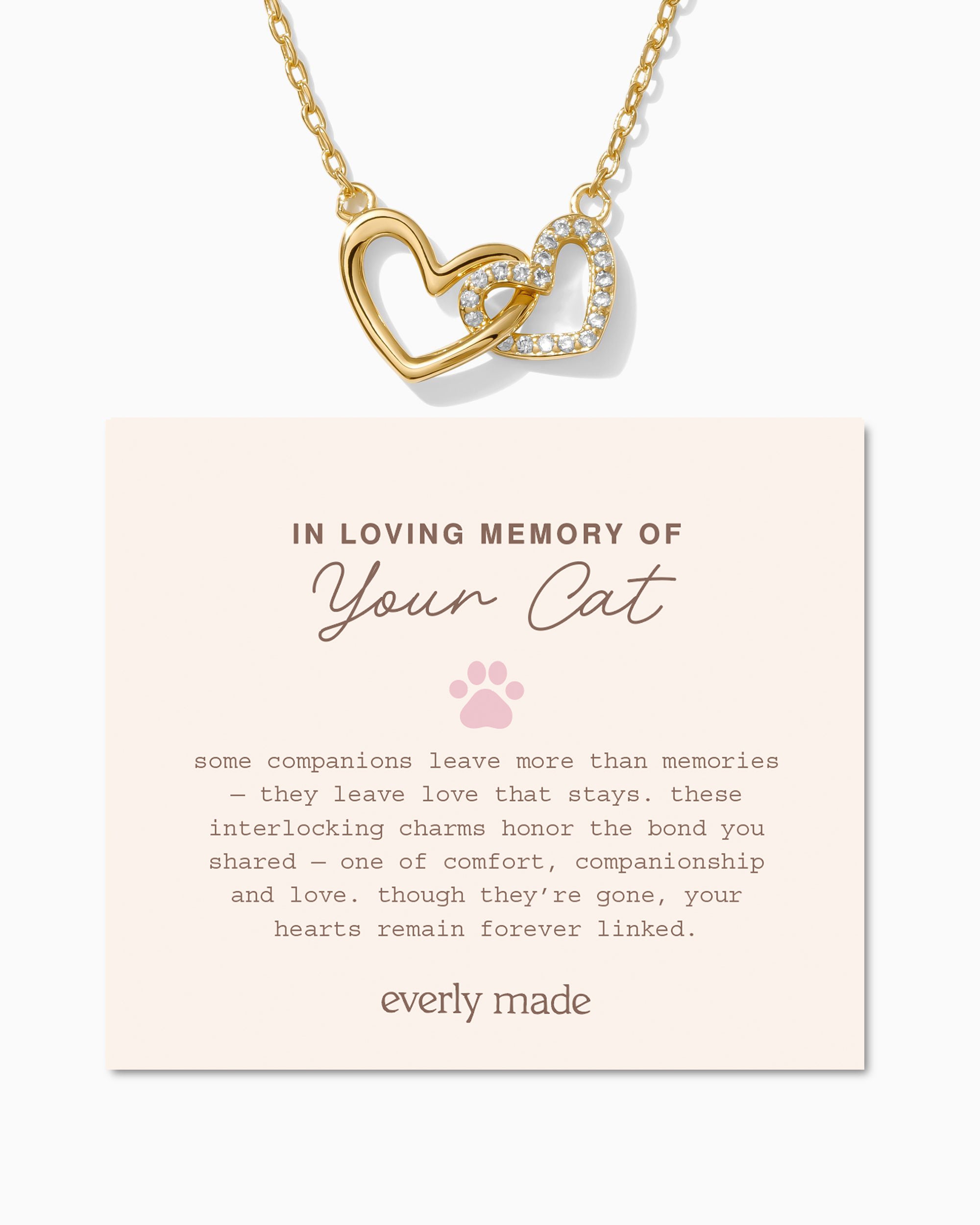 Linked Hearts Necklace • In Loving Memory of your Cat