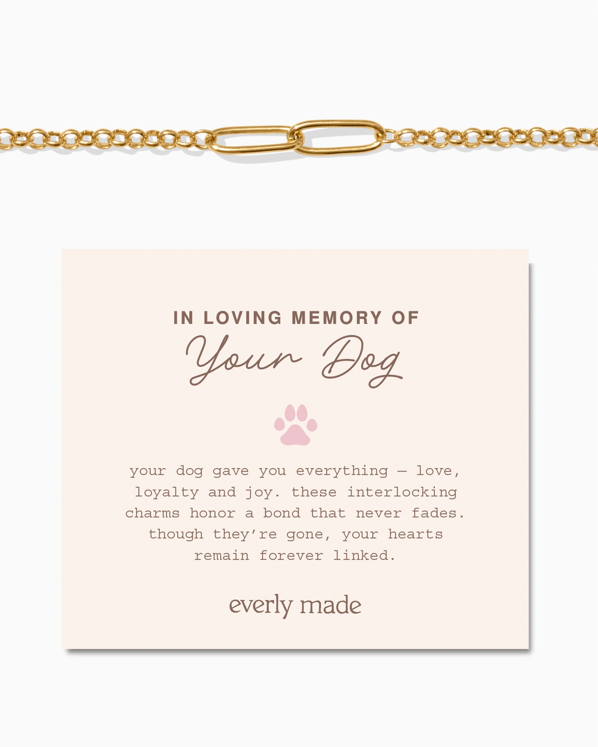 Linked Bracelet • In Loving Memory of your Dog