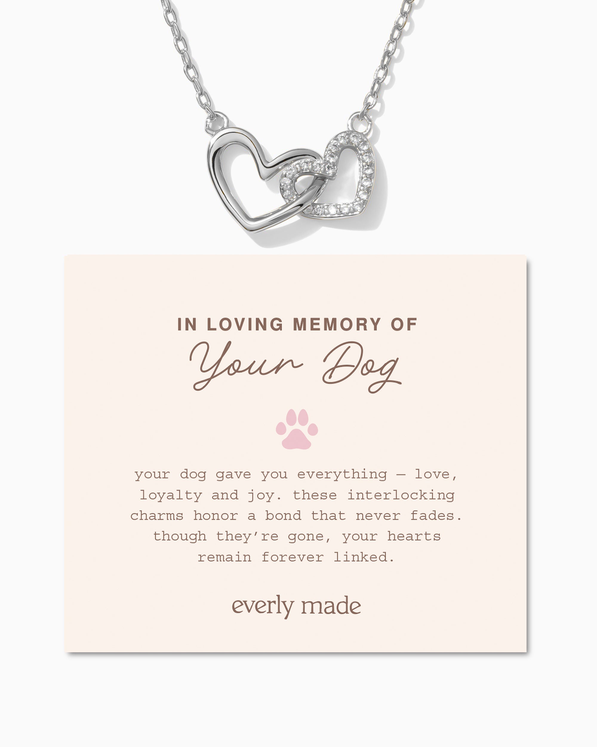 Linked Hearts Necklace • In Loving Memory of your Dog