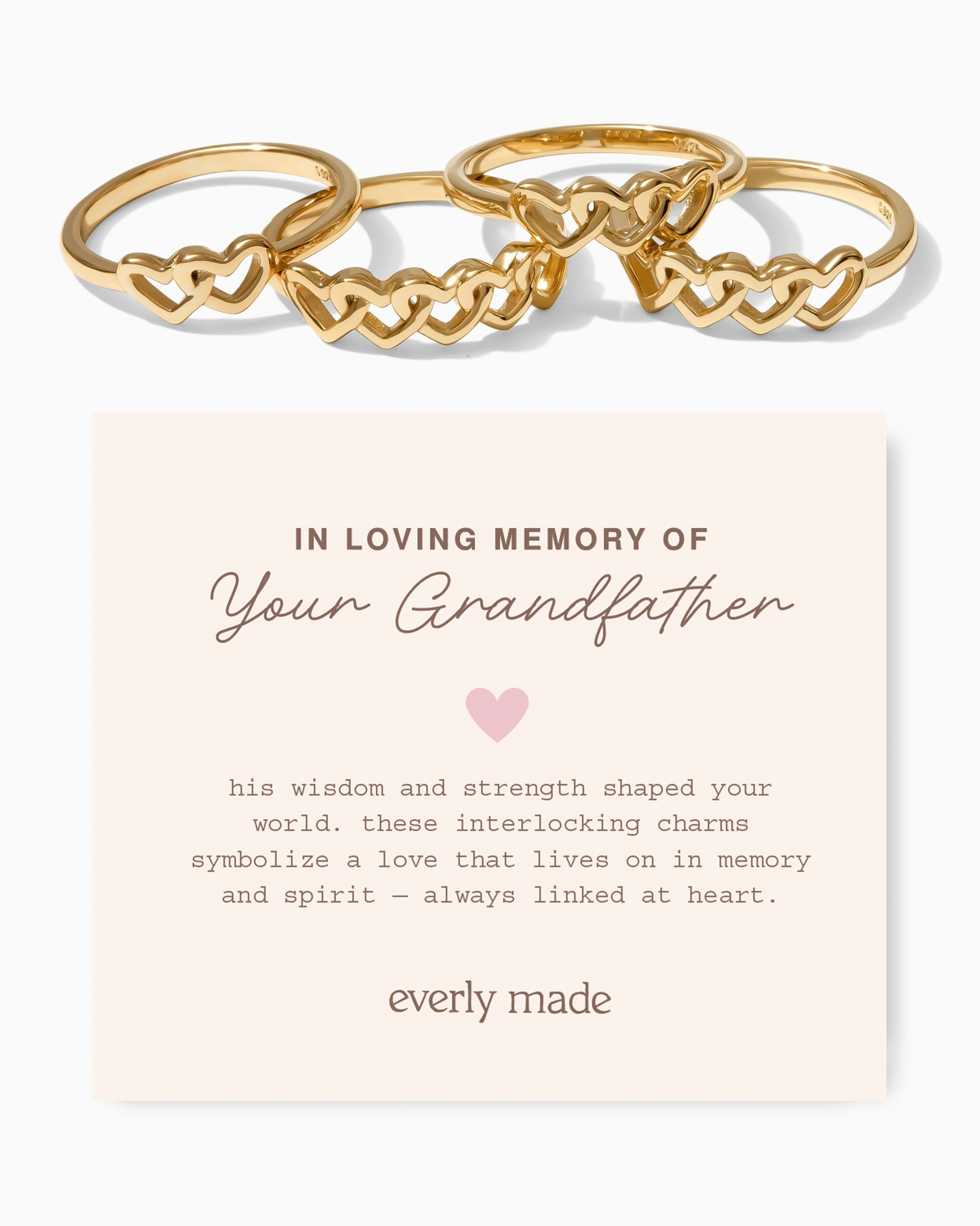 Linked Hearts Ring • In Loving Memory of your Grandfather