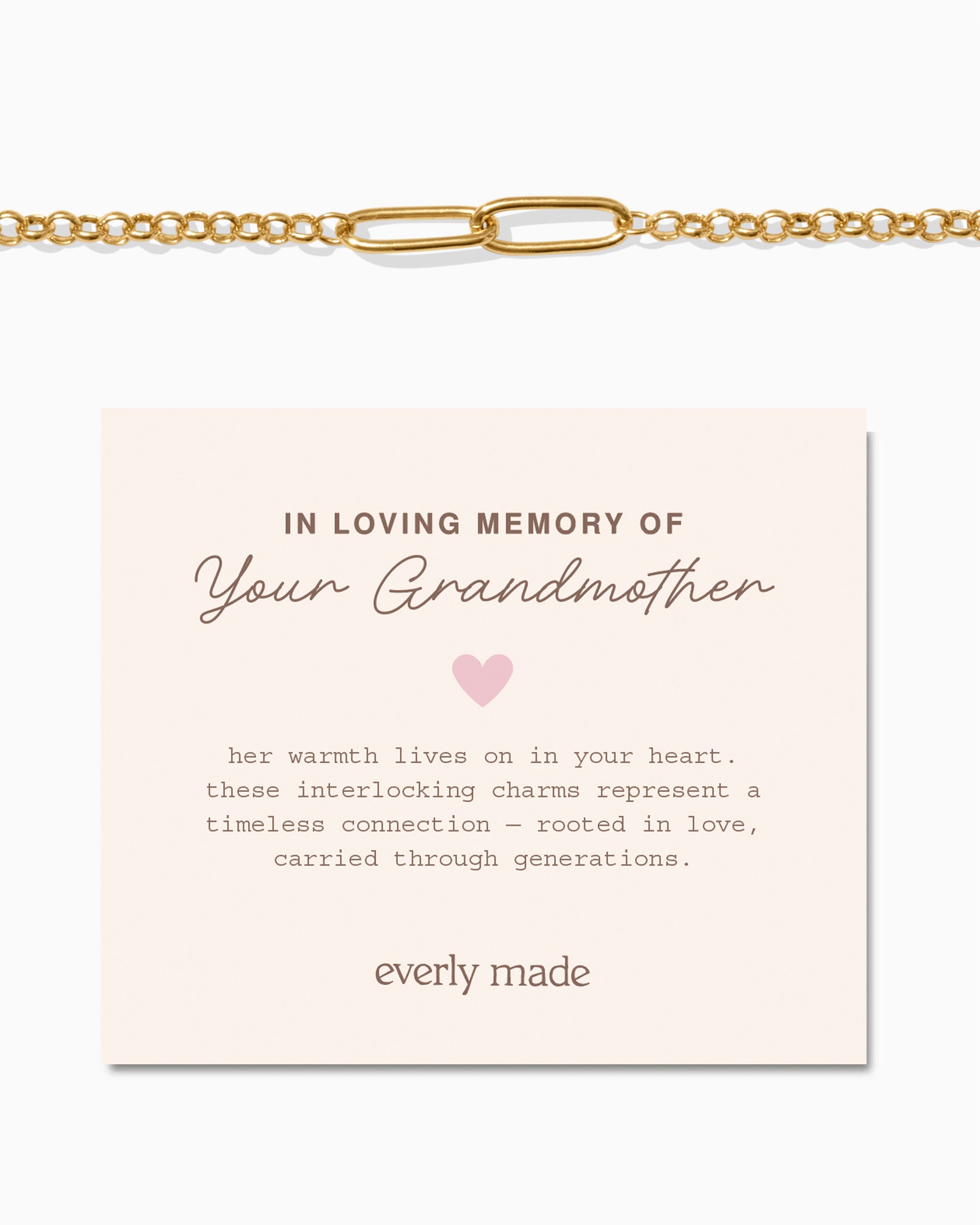 Linked Bracelet • In Loving Memory of your Grandmother