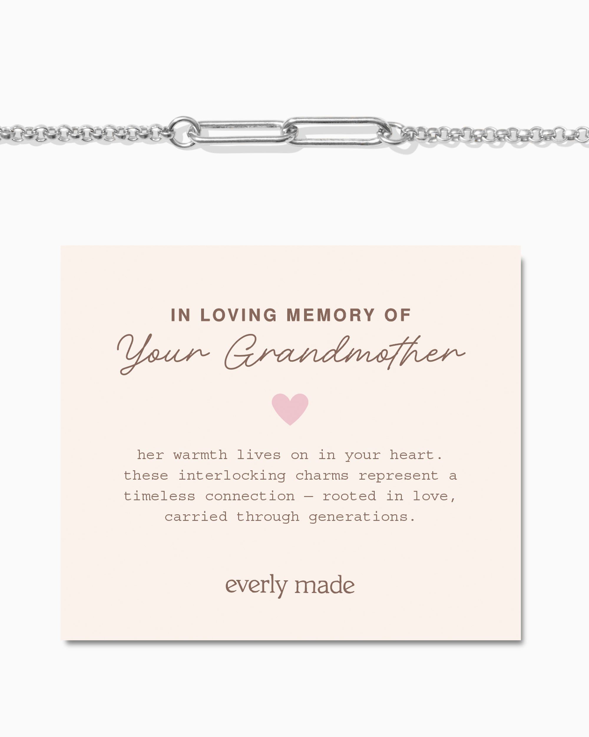 Linked Bracelet • In Loving Memory of your Grandmother