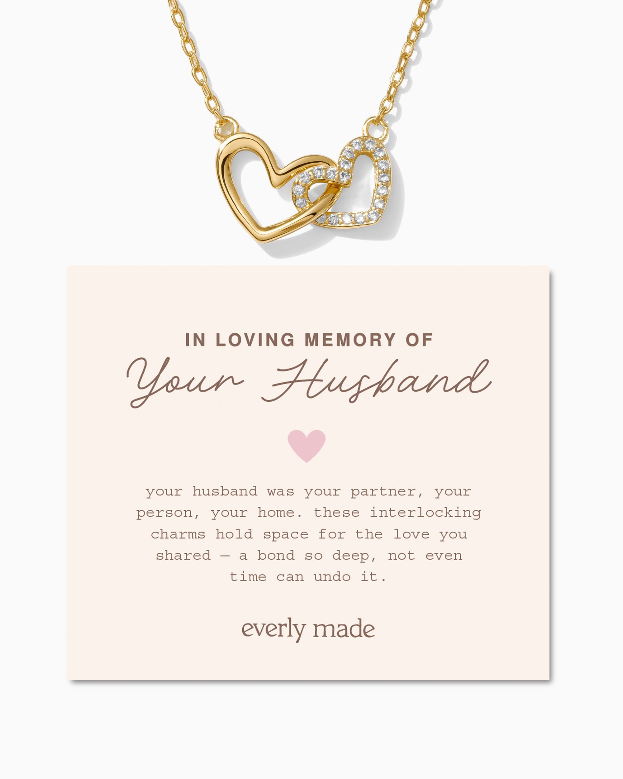 Linked Hearts Necklace • In Loving Memory of your Husband