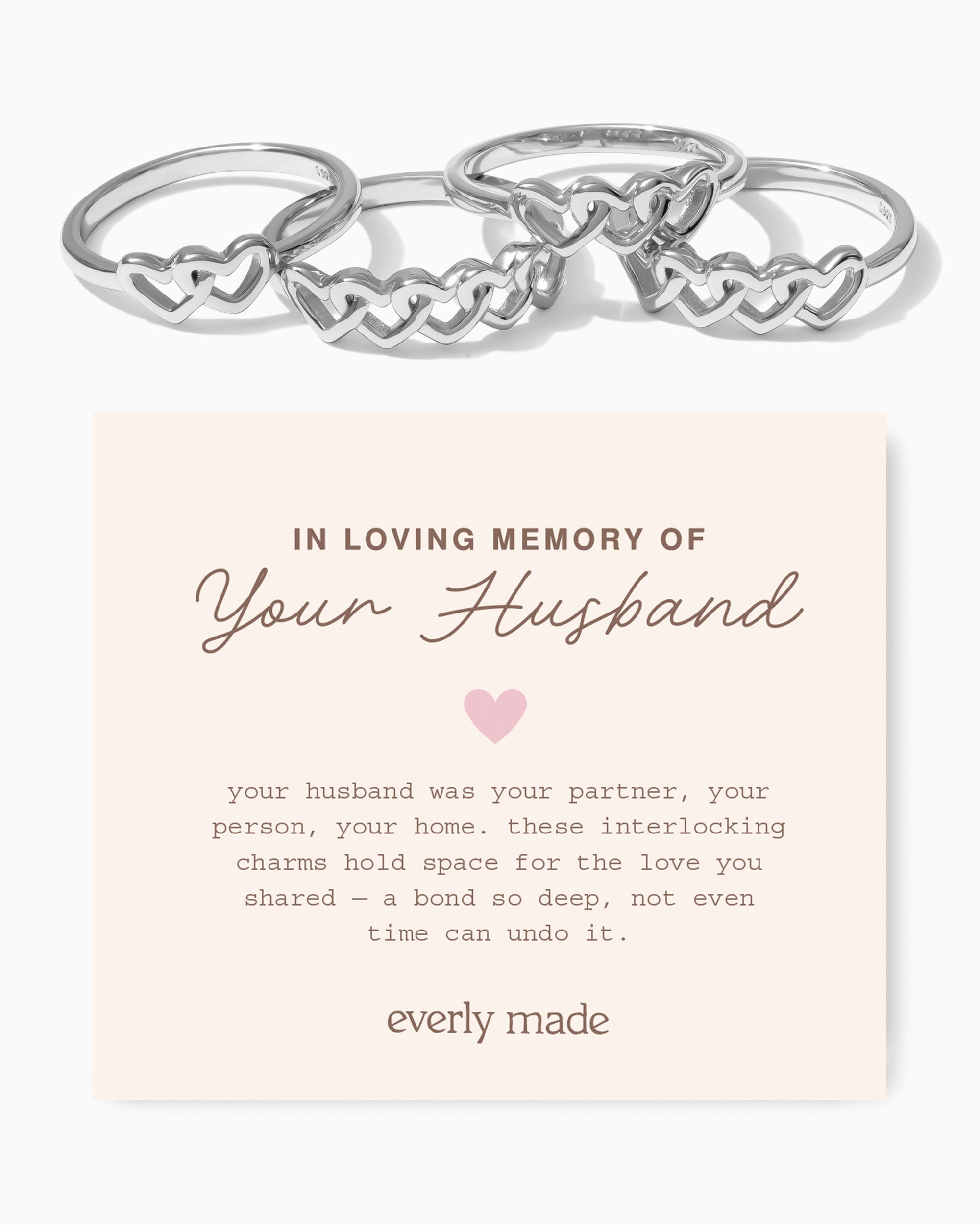 Linked Hearts Ring • In Loving Memory of your Husband