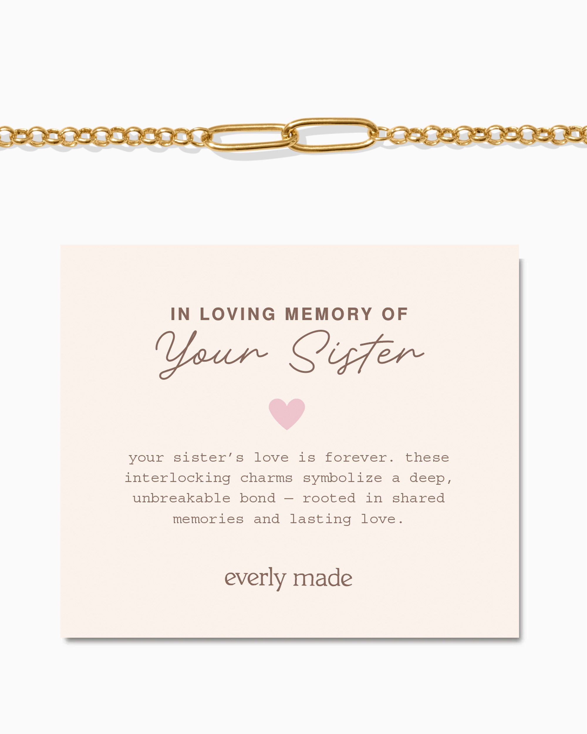 Linked Bracelet • In Loving Memory of your Sister