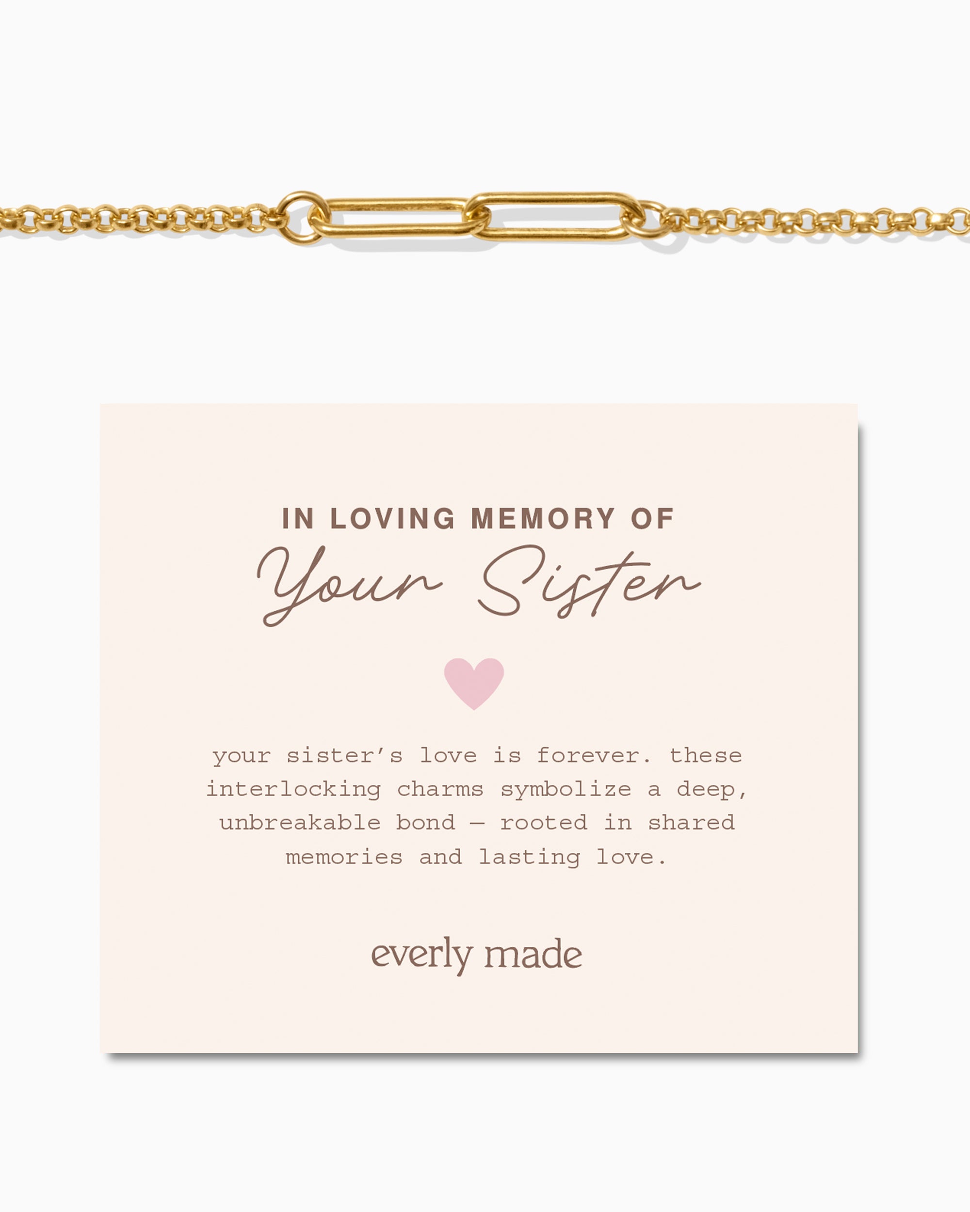 Linked Bracelet • In Loving Memory of your Sister