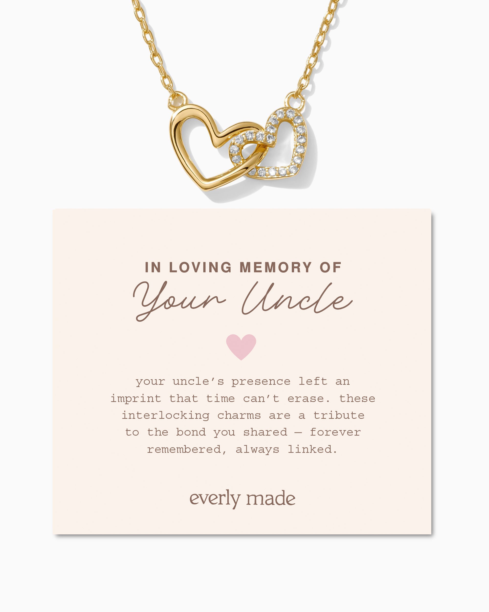Linked Hearts Necklace • In Loving Memory of your Uncle