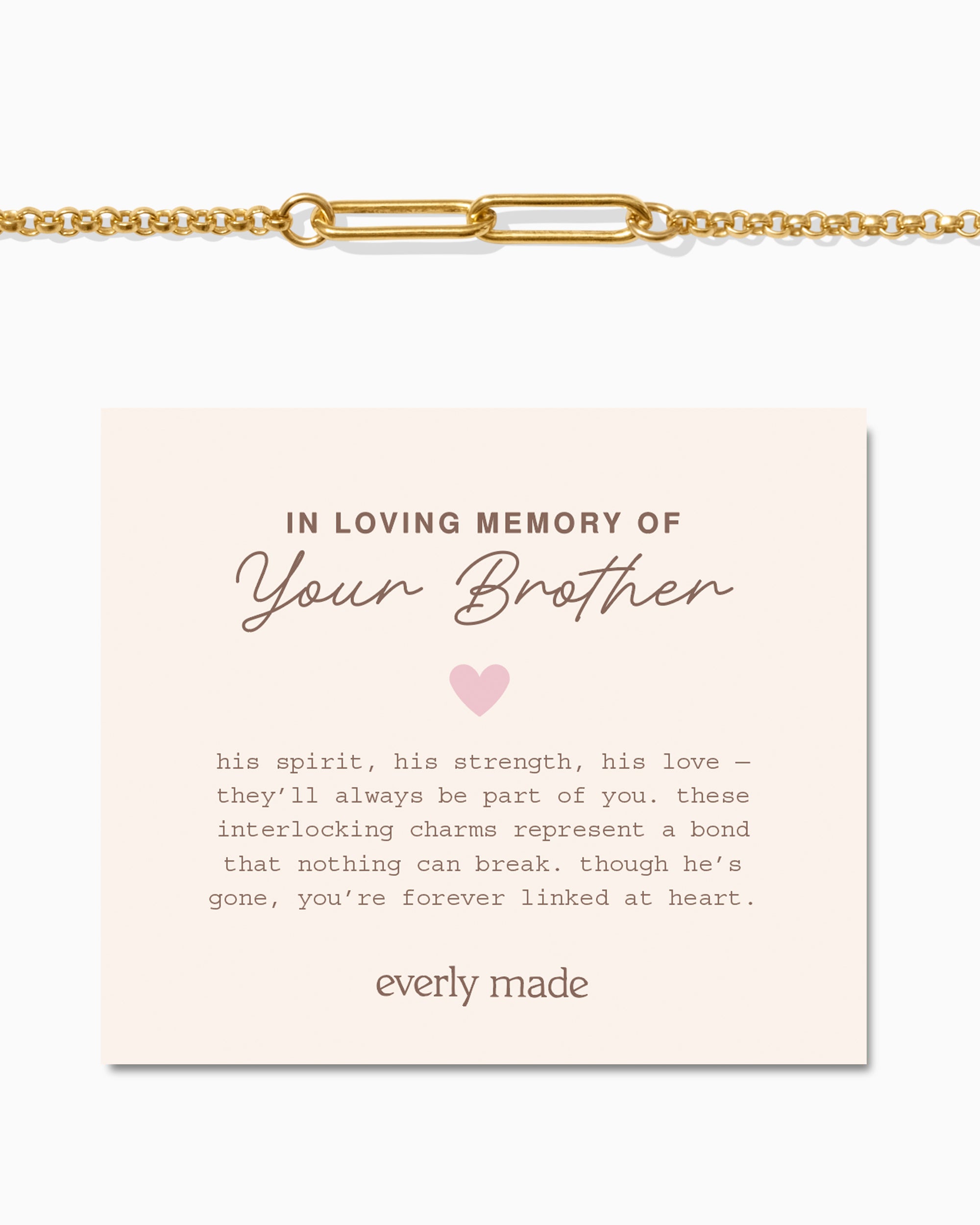 Linked Bracelet • In Loving Memory of your Brother