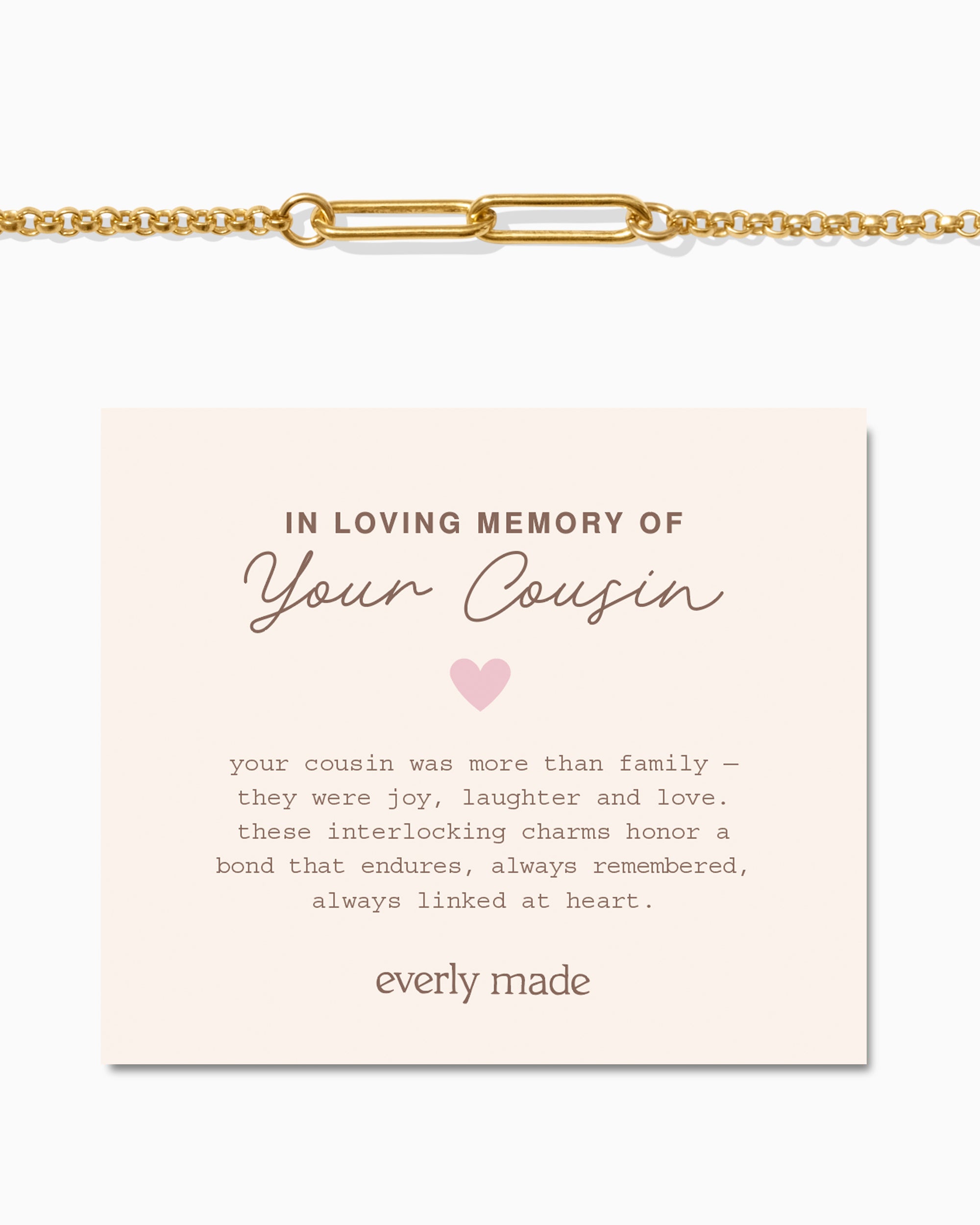 Linked Bracelet • In Loving Memory of your Cousin