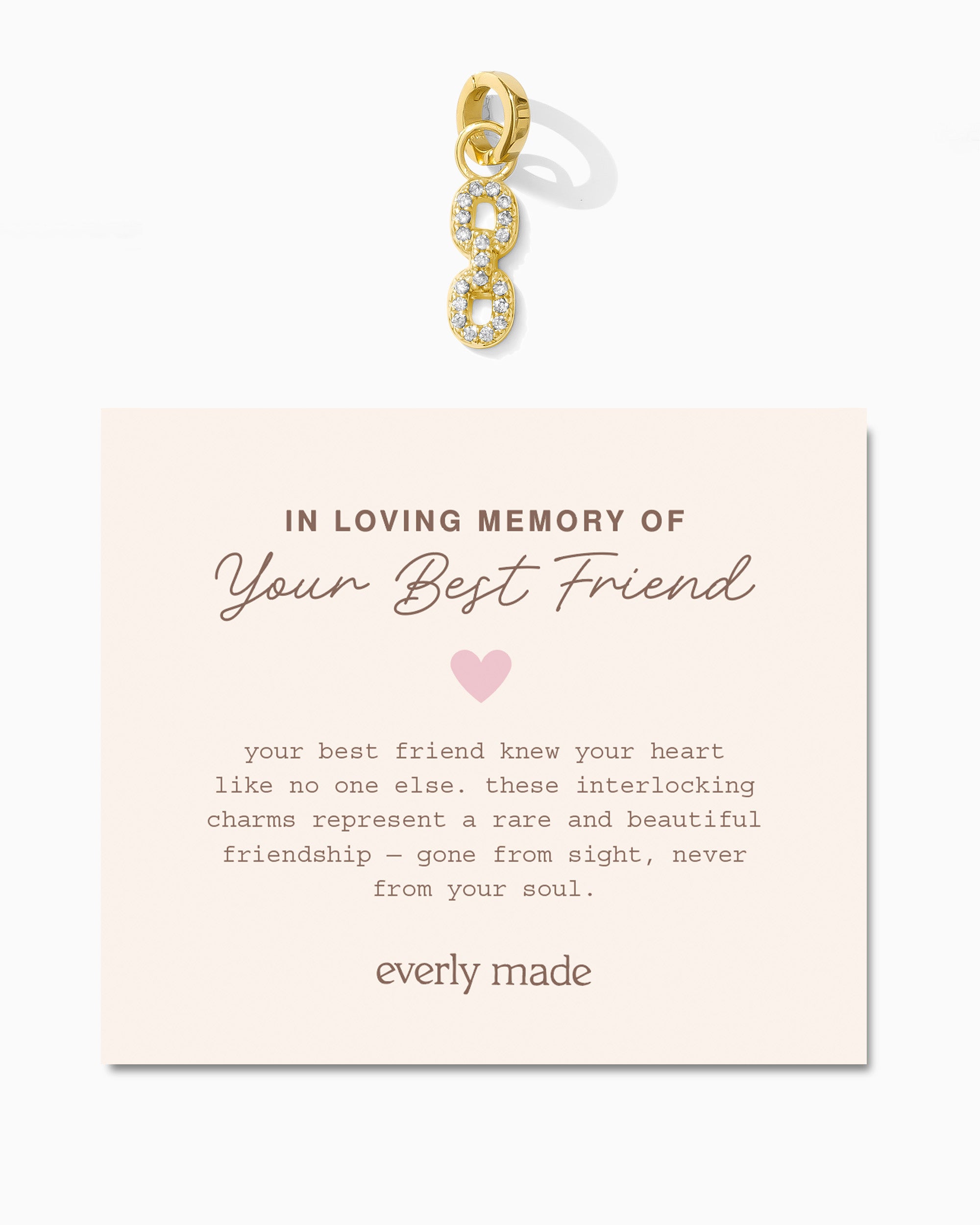 Pavé Linked Clarke Charm • In Loving Memory of Your Best Friend