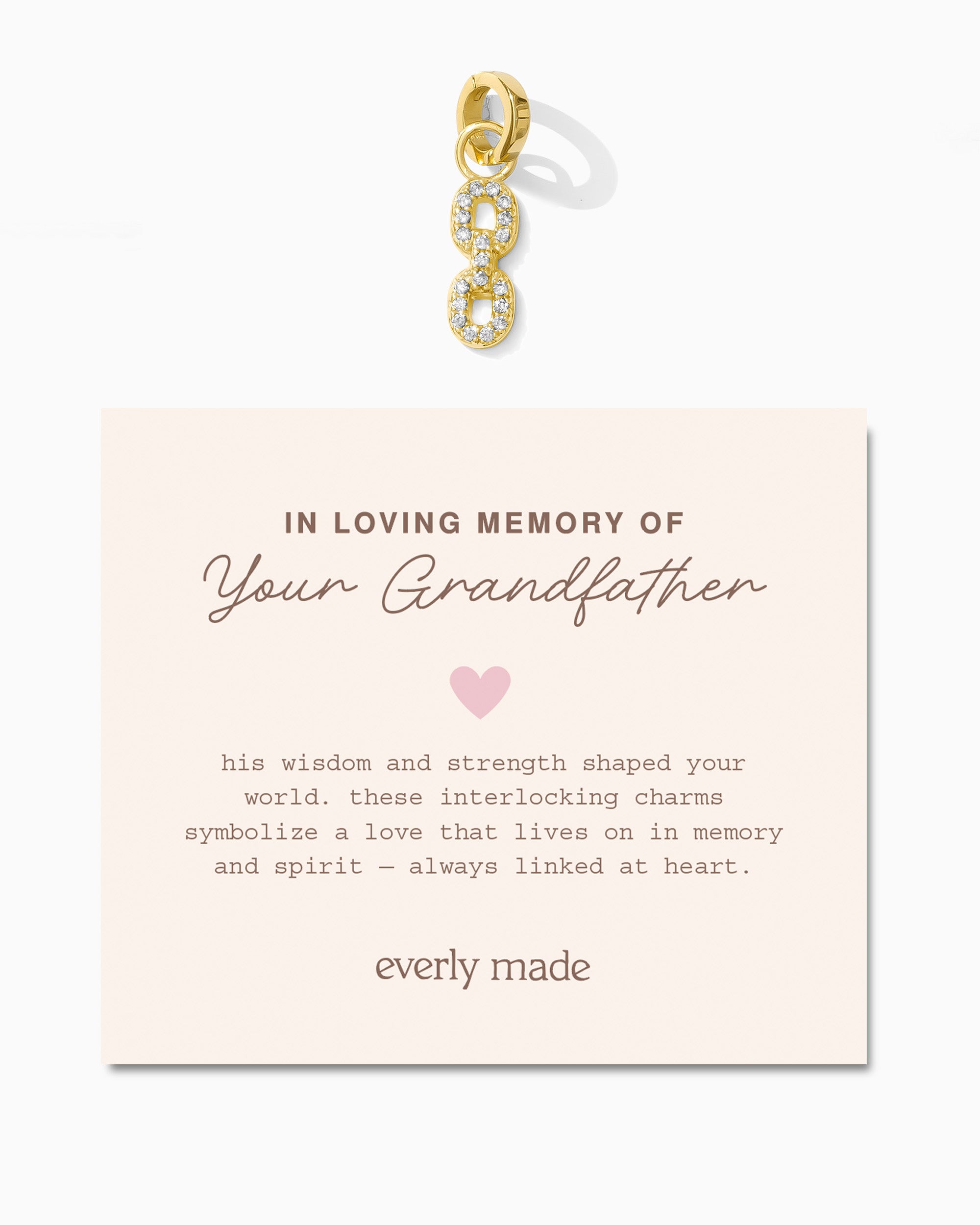 Pavé Linked Clarke Charm • In Loving Memory of Your Grandfather