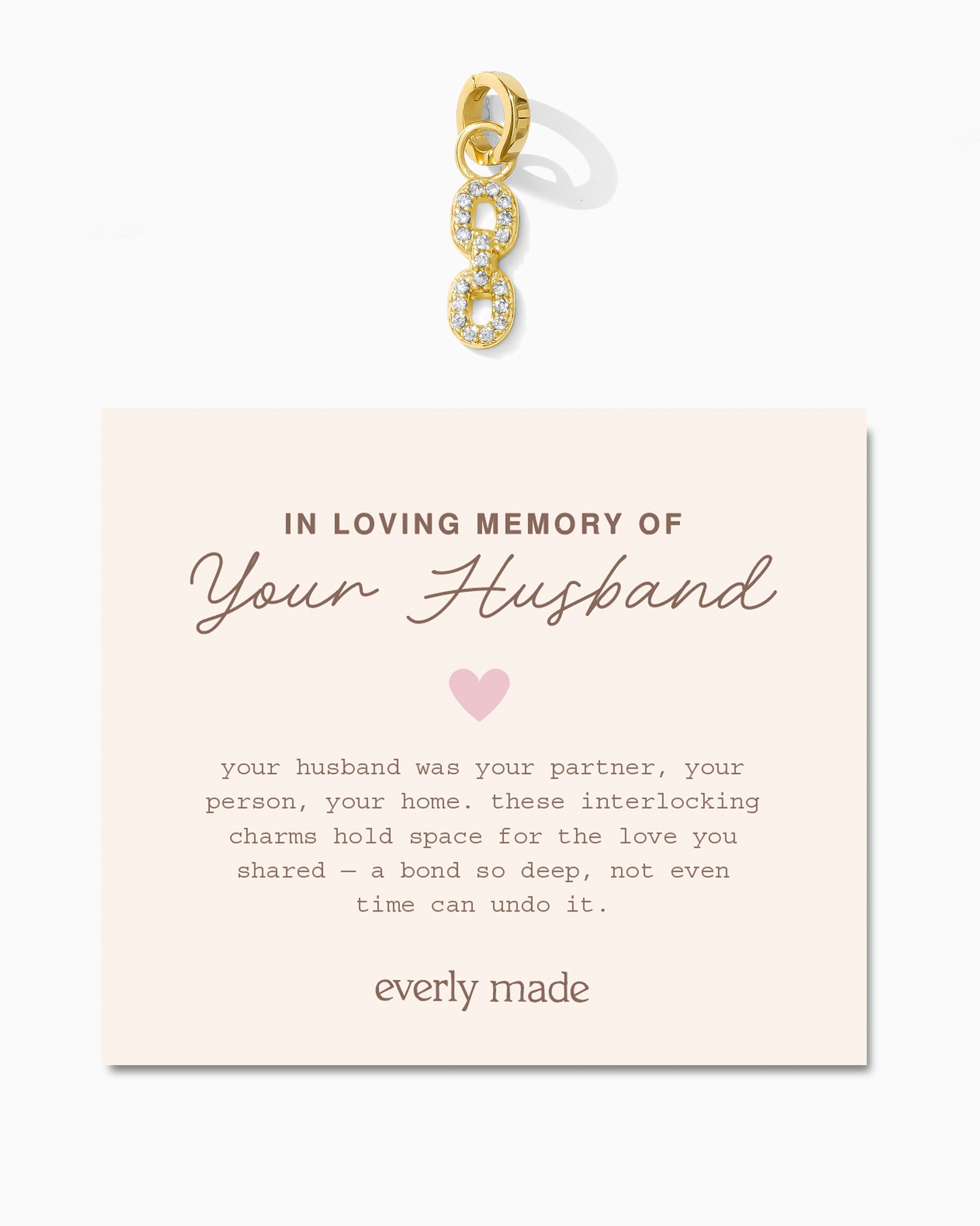 Pavé Linked Clarke Charm • In Loving Memory of Your Husband