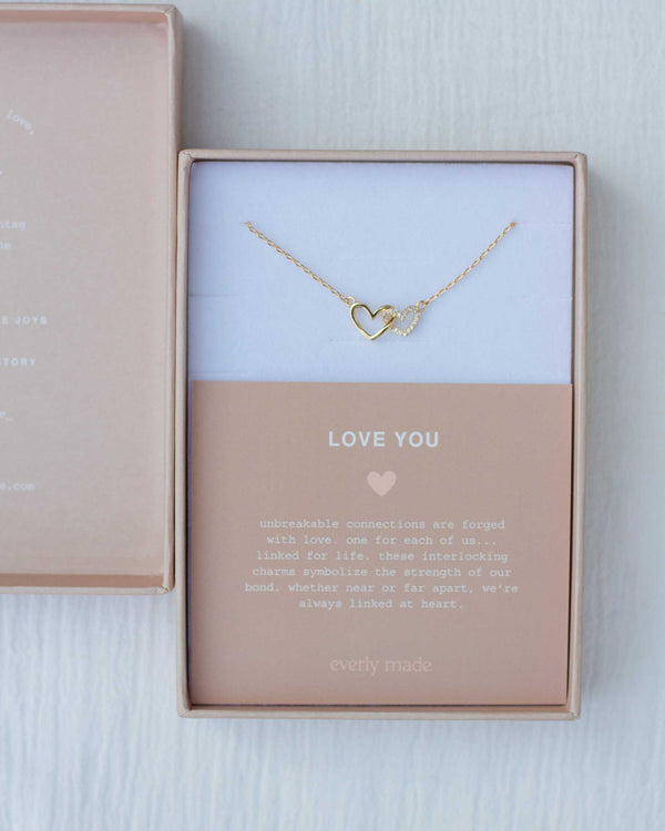 Linked Hearts Necklace • Love You