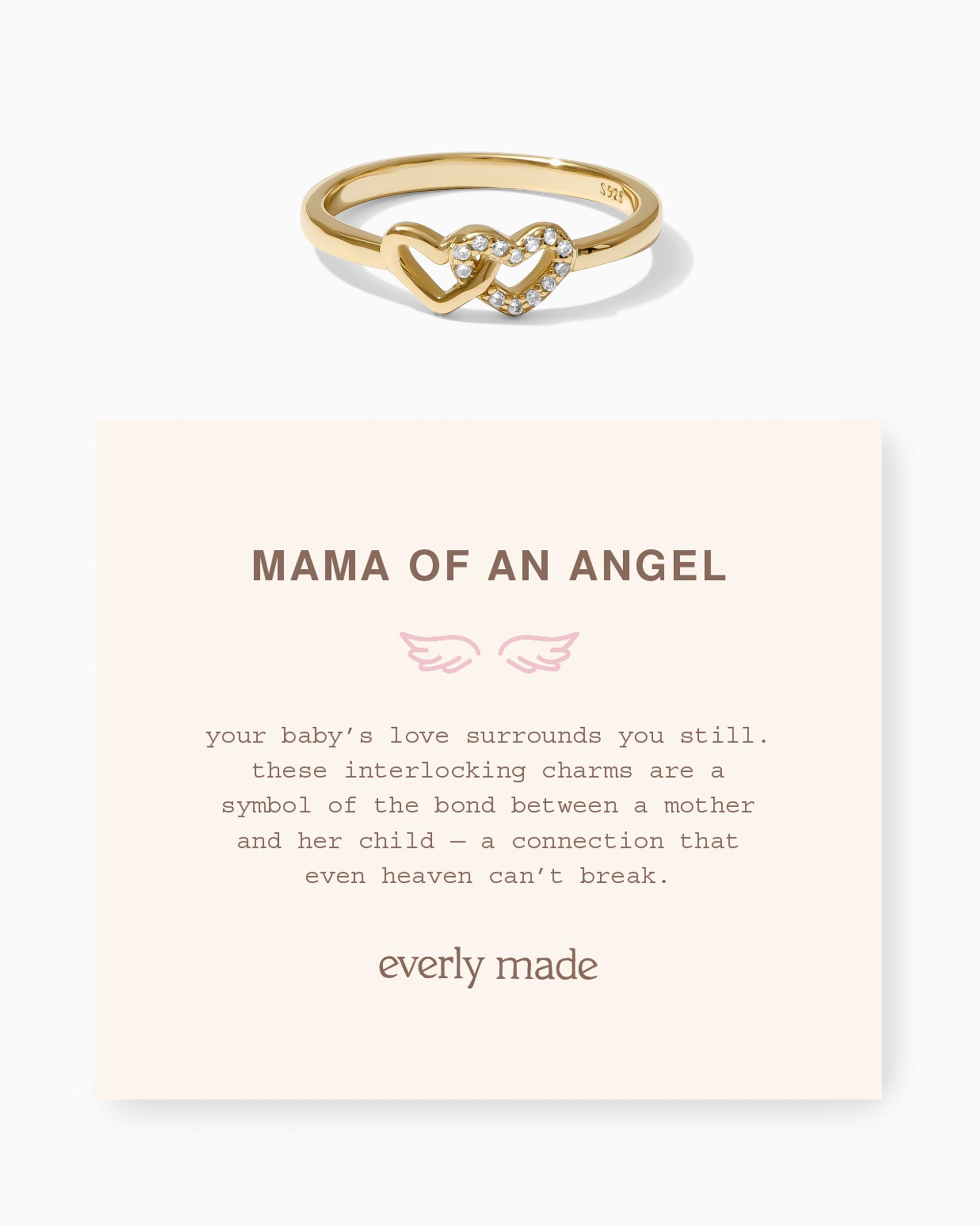 Linked Hearts CZ Ring • Mama of an Angel (Final Sale)
