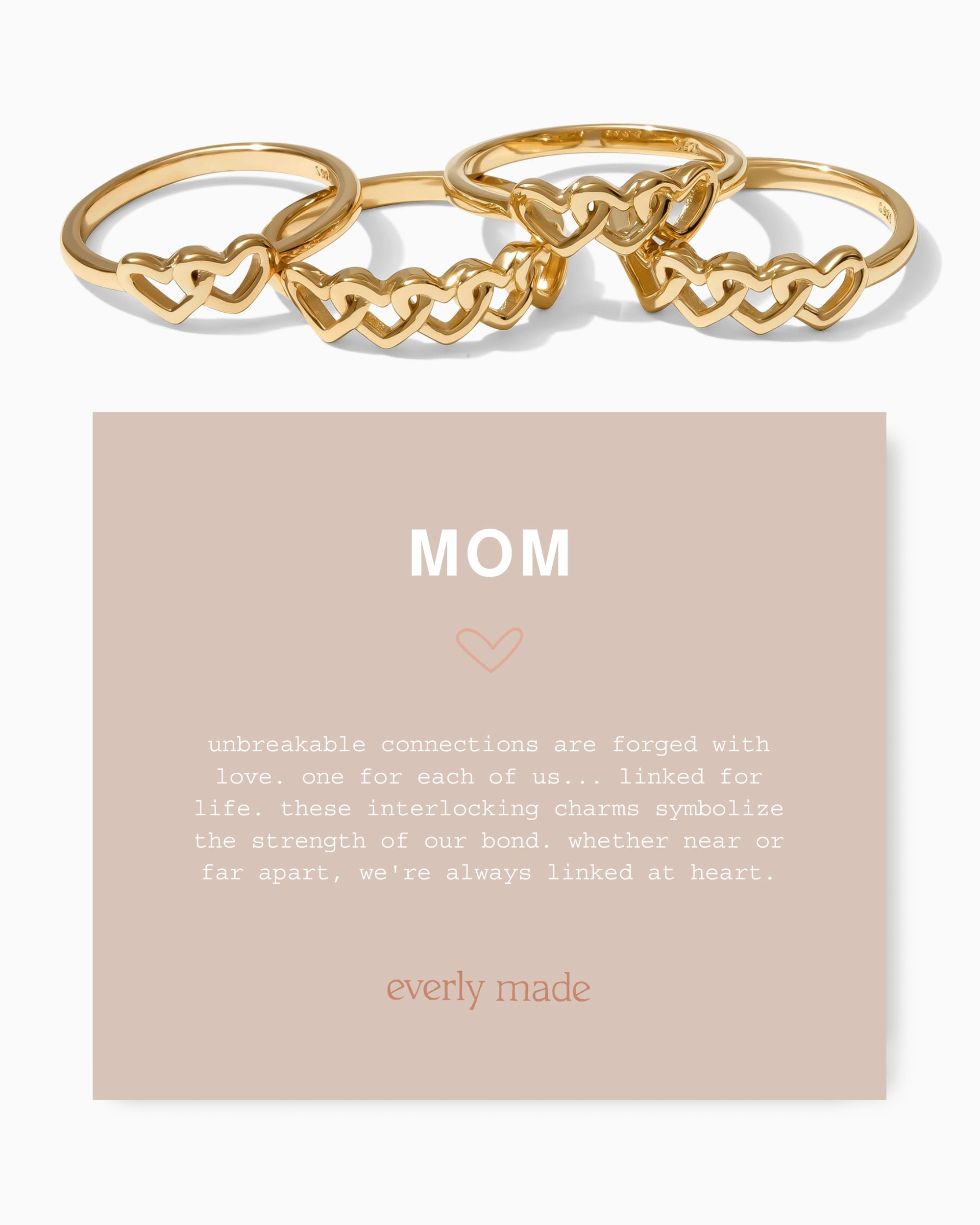 Linked Hearts Ring • Mom