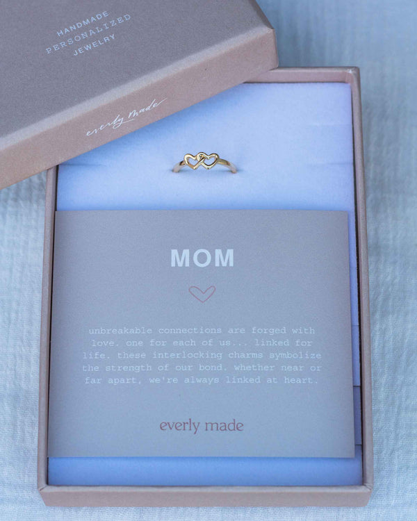 Linked Hearts Ring • Mom