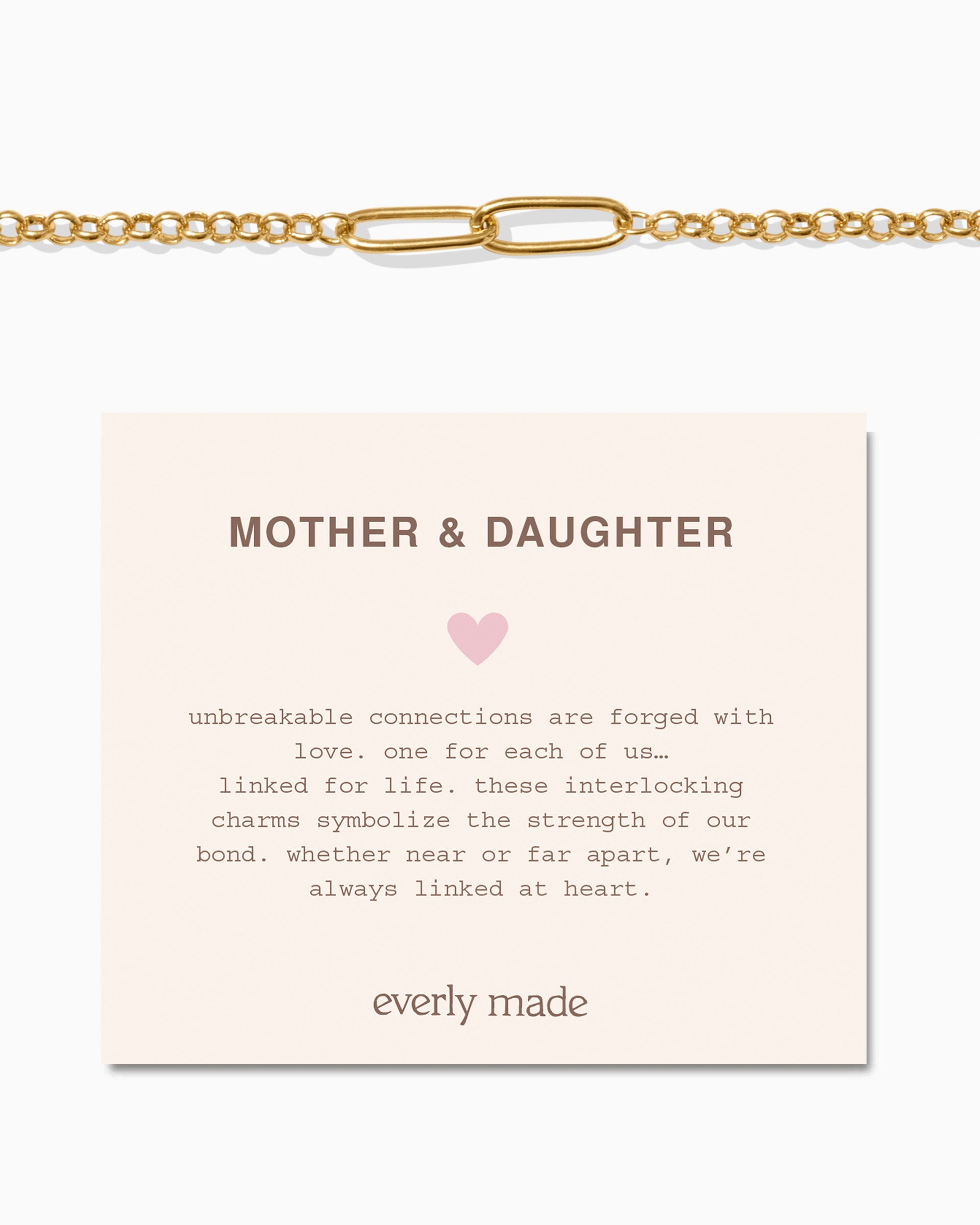 Mother & Daughter Bracelet. Bonded Linked Bracelet - Everly Made