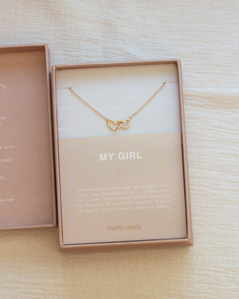 Linked Hearts Necklace • My Girl