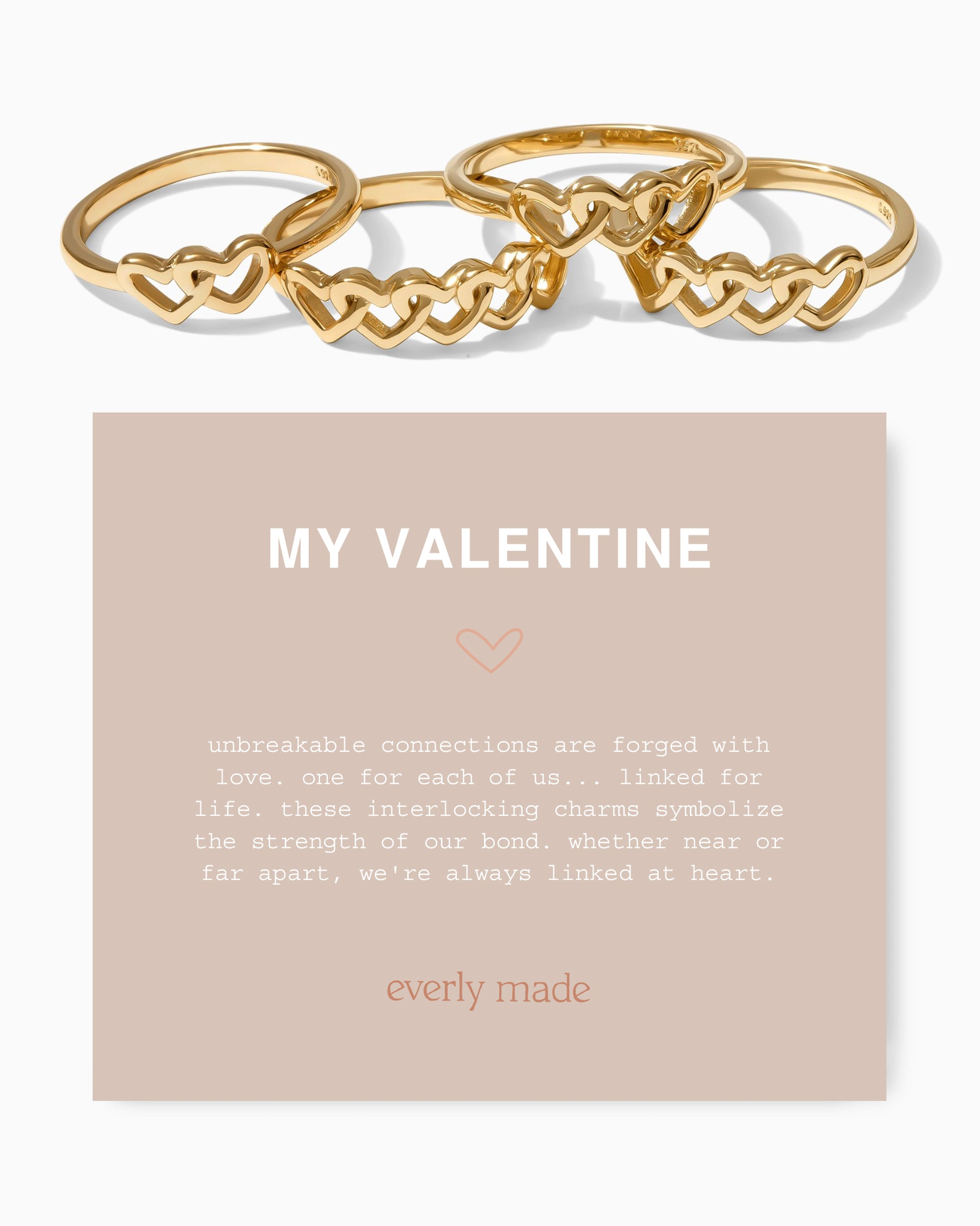 Linked Hearts Ring • My Valentine