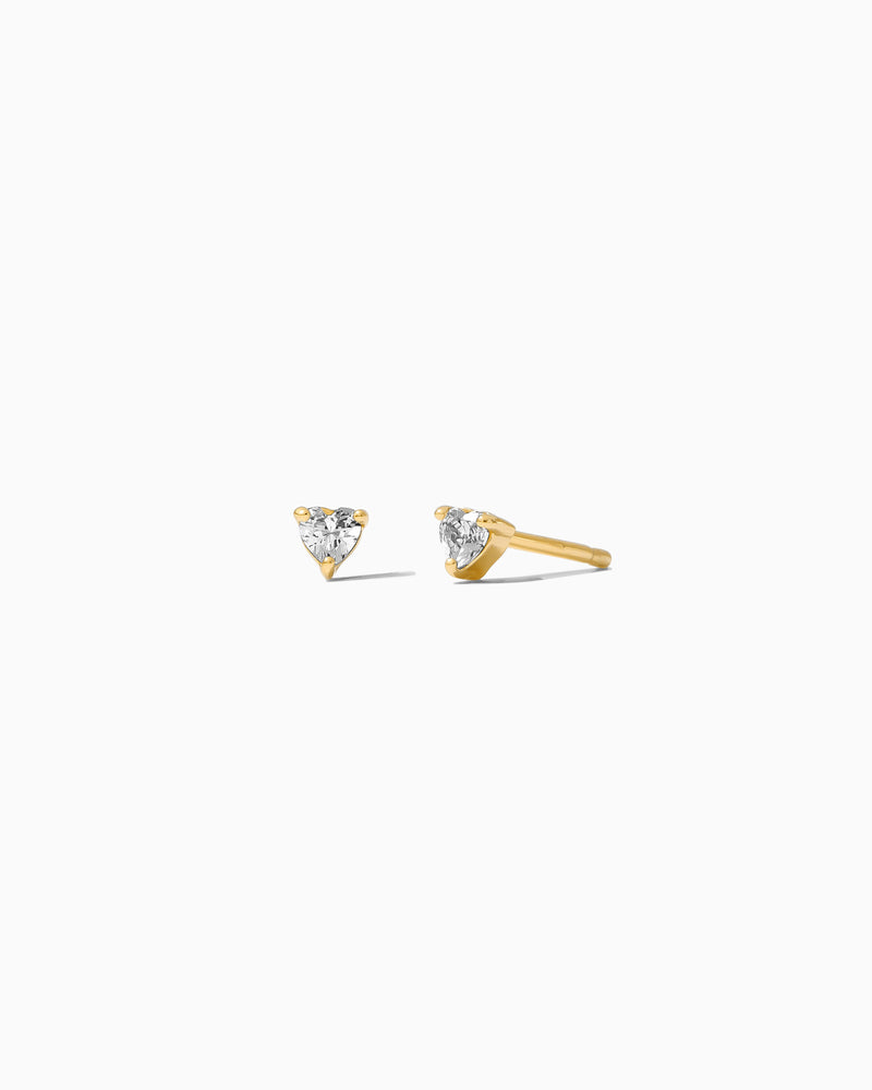 Peyton Tiny Heart CZ Stud Earrings