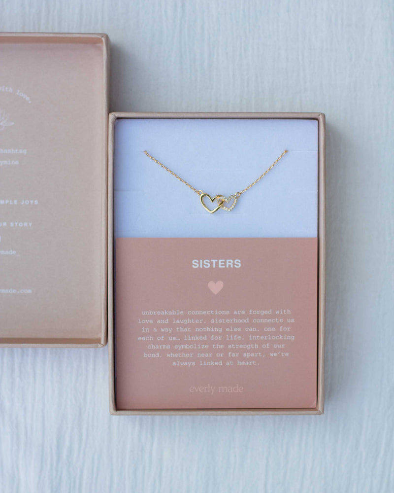 Linked Hearts Necklace • Sisters