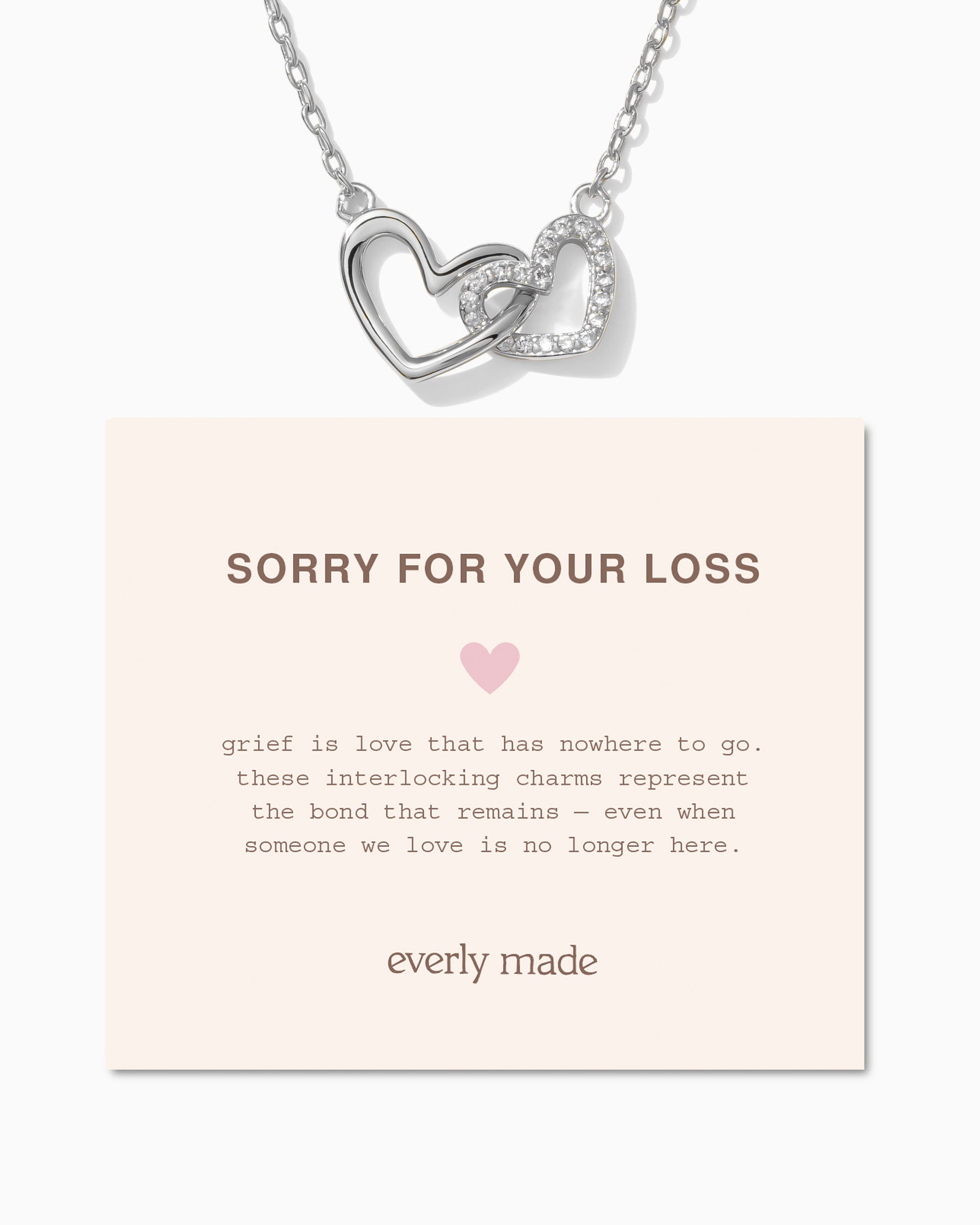 Linked Hearts Necklace • Sorry for your Loss