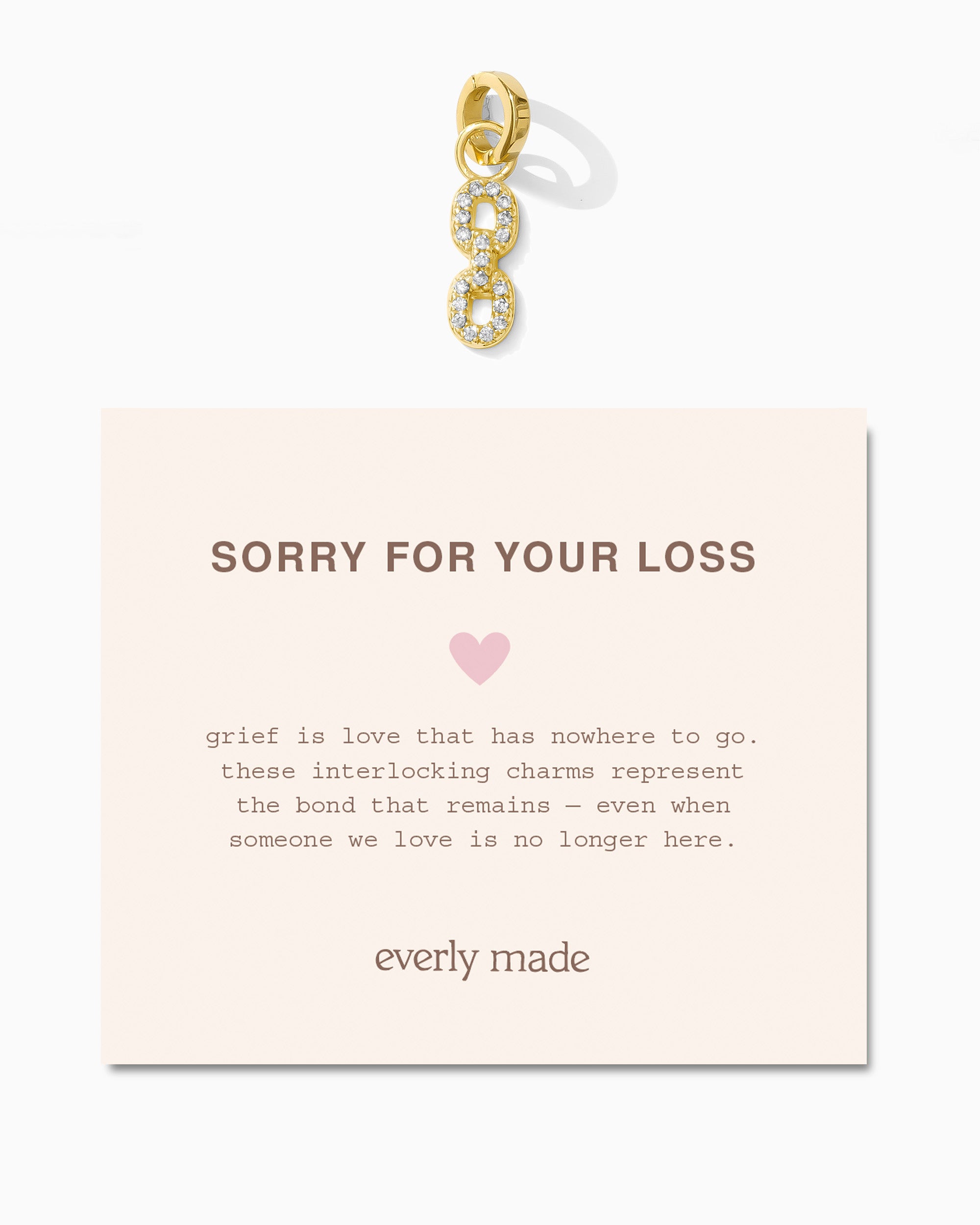 Pavé Linked Clarke Charm • Sorry For Your Loss