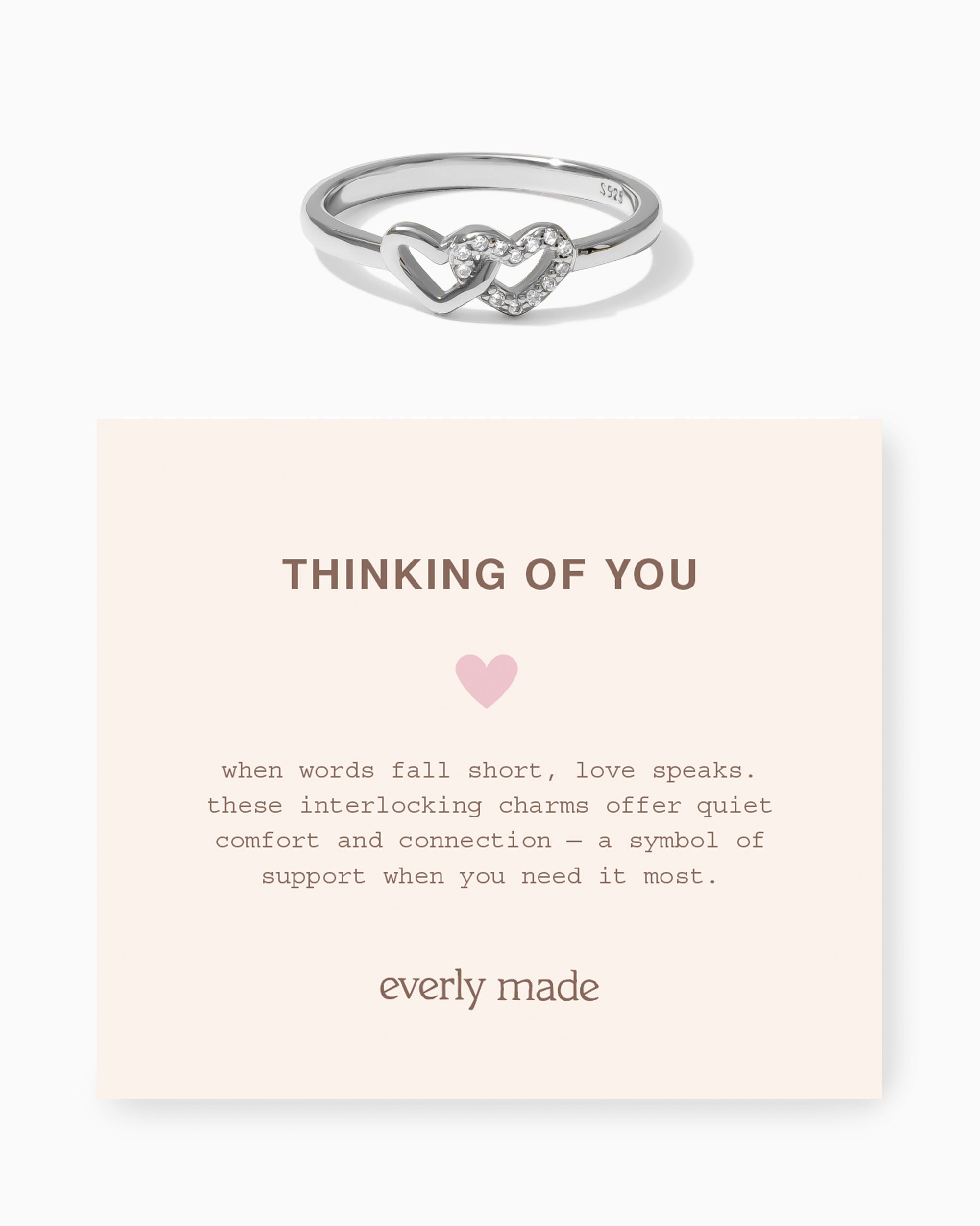 Linked Hearts CZ Ring • Thinking of You (Final Sale)
