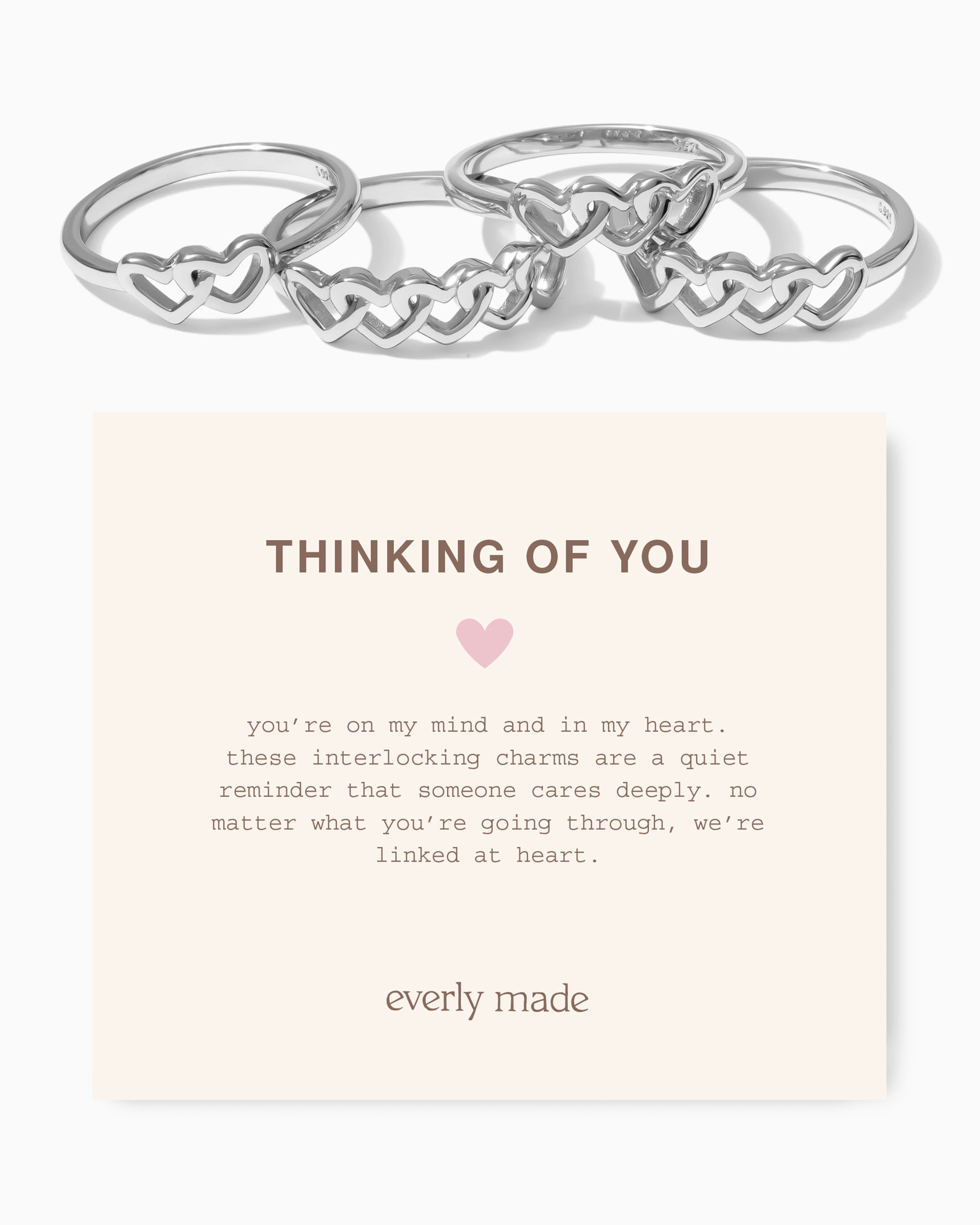 Linked Hearts Ring • Thinking of You