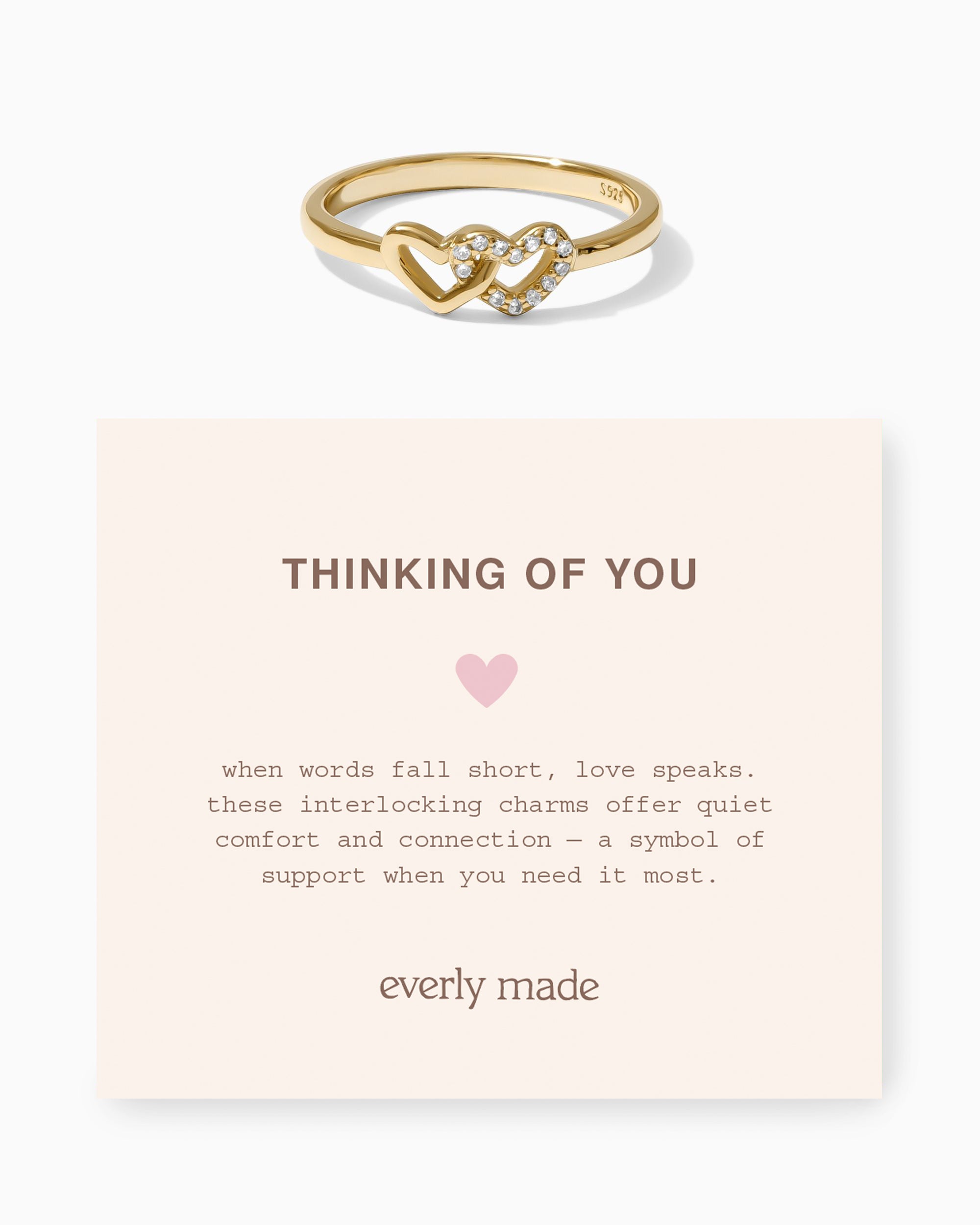 Linked Hearts CZ Ring • Thinking of You (Final Sale)