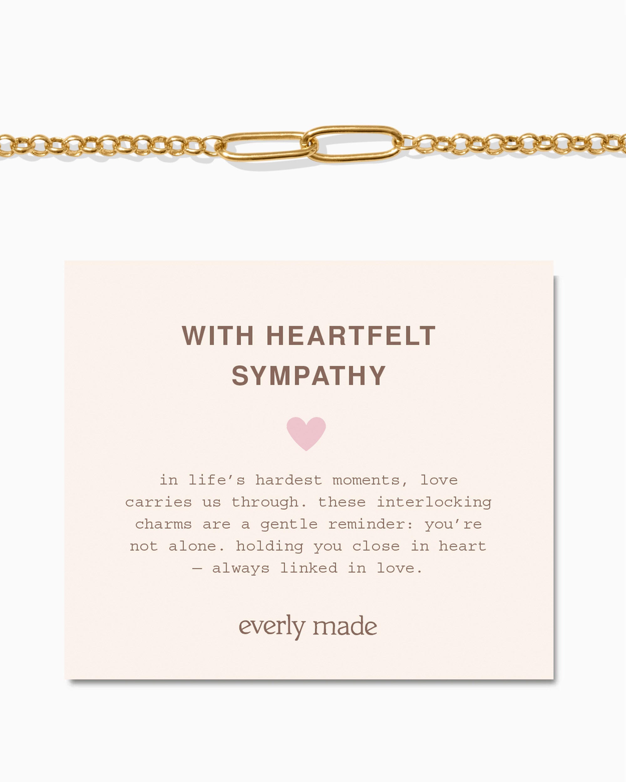 Linked Bracelet • With Heartfelt Sympathy
