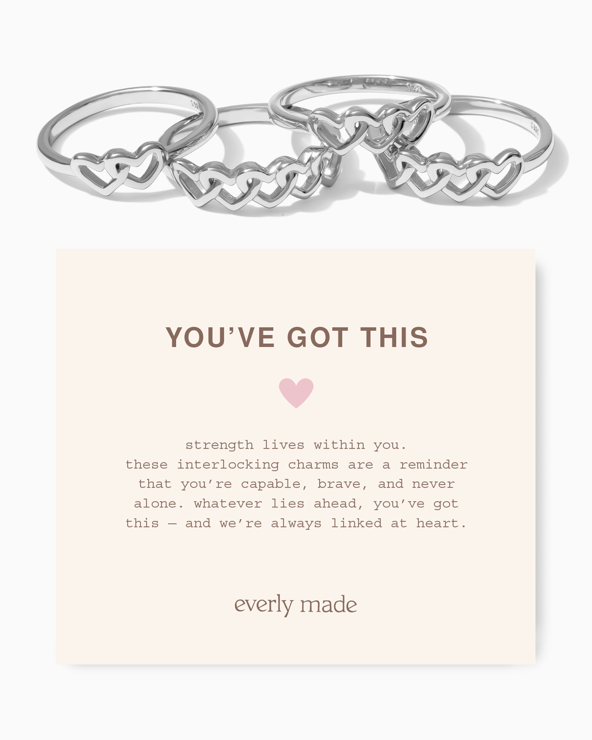 Linked Hearts Ring • You've Got This