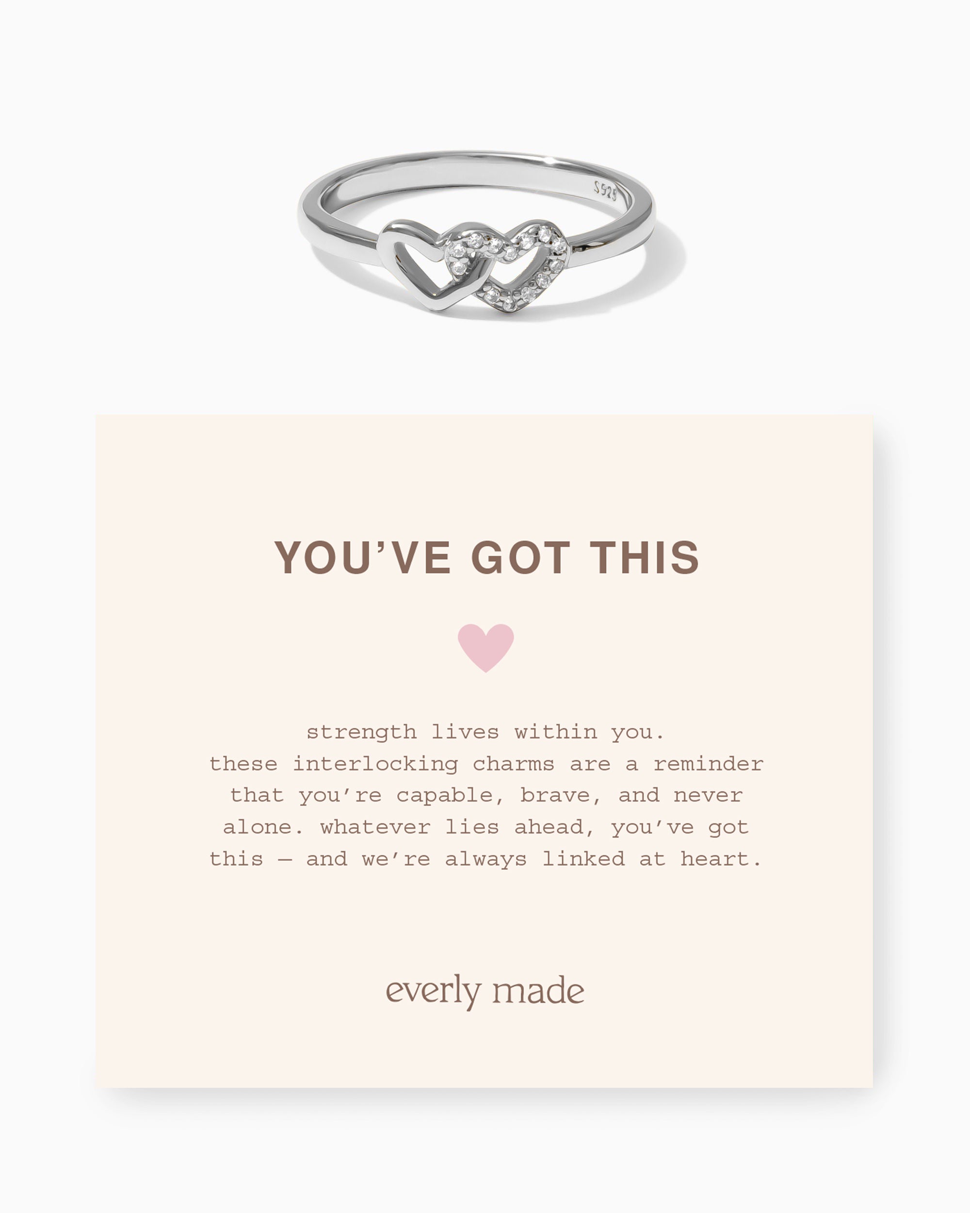 Linked Hearts CZ Ring • You've Got This (Final Sale)