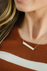 Roman Numerals Bar Necklace