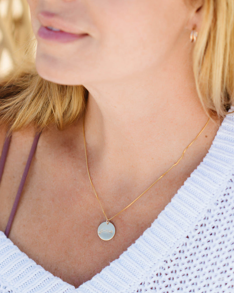 Gratitude Disc Necklace