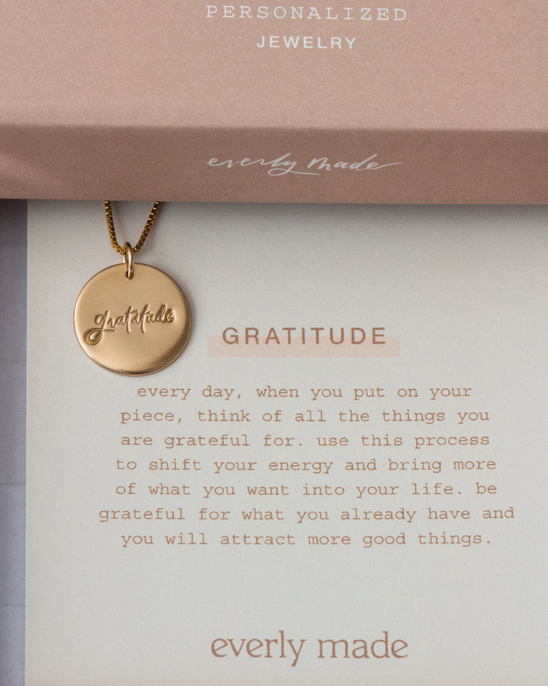 Gratitude Disc Necklace