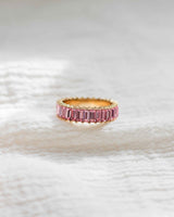 Eloise Pink Baguette Ring