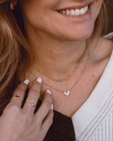 Adeline Blush Pink Heart Necklace