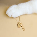 Salem Cat & Name Necklace