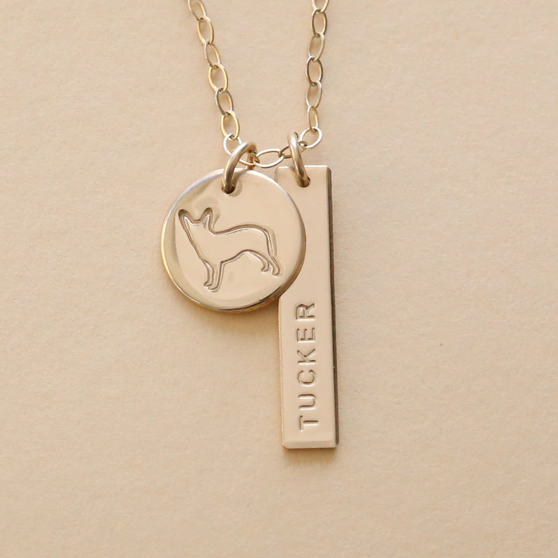 Personalized Australian Cattle Dog Necklace