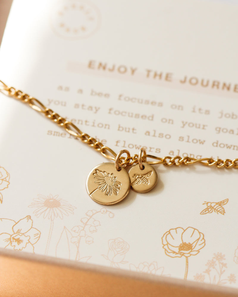 Bee + Flower Bracelet • Enjoy the Journey