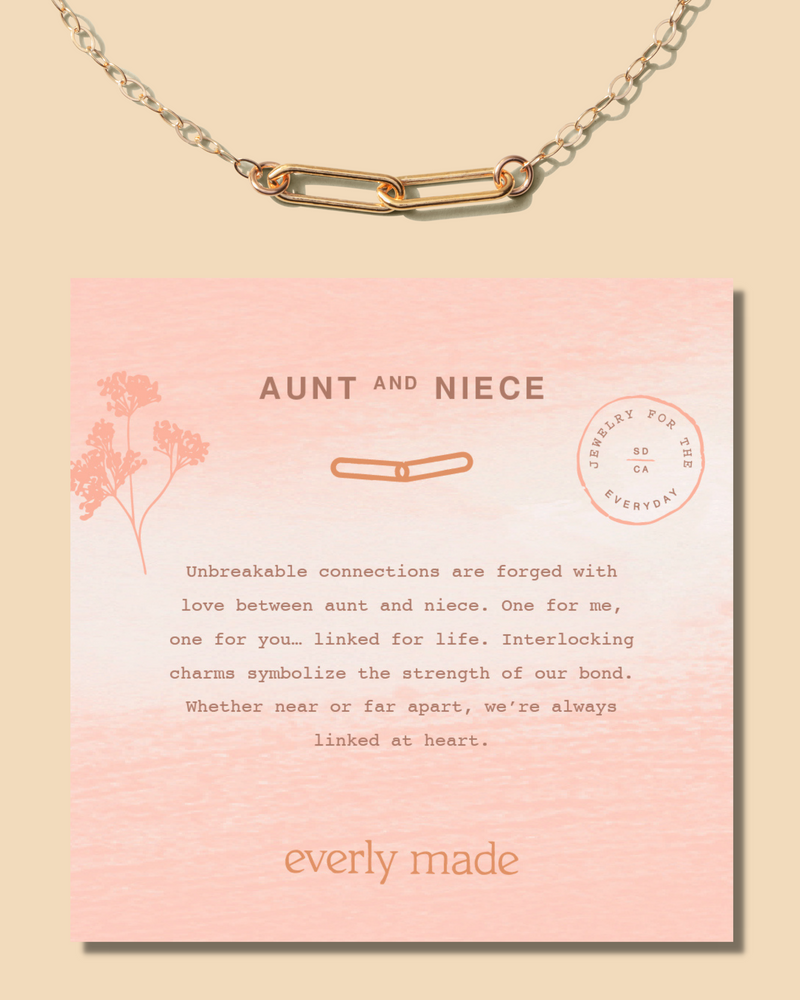 Aunt Niece Necklace. Choose Number of Links Everly Made