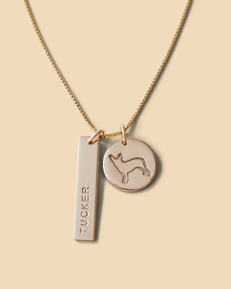 Personalized Australian Cattle Dog Necklace