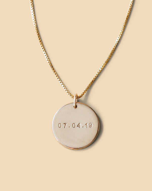 Date Necklace - 5/8"