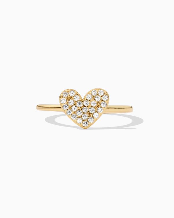 Luca Pave Heart Ring