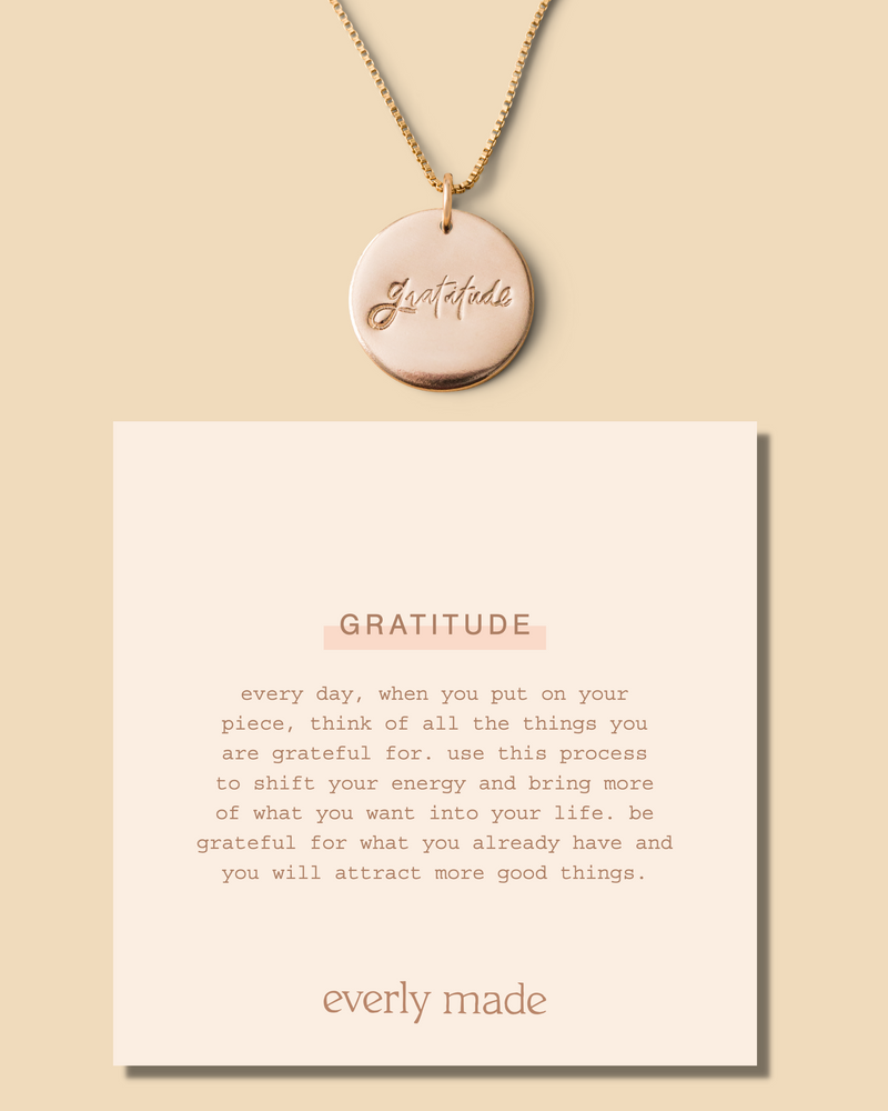 Gratitude Disc Necklace