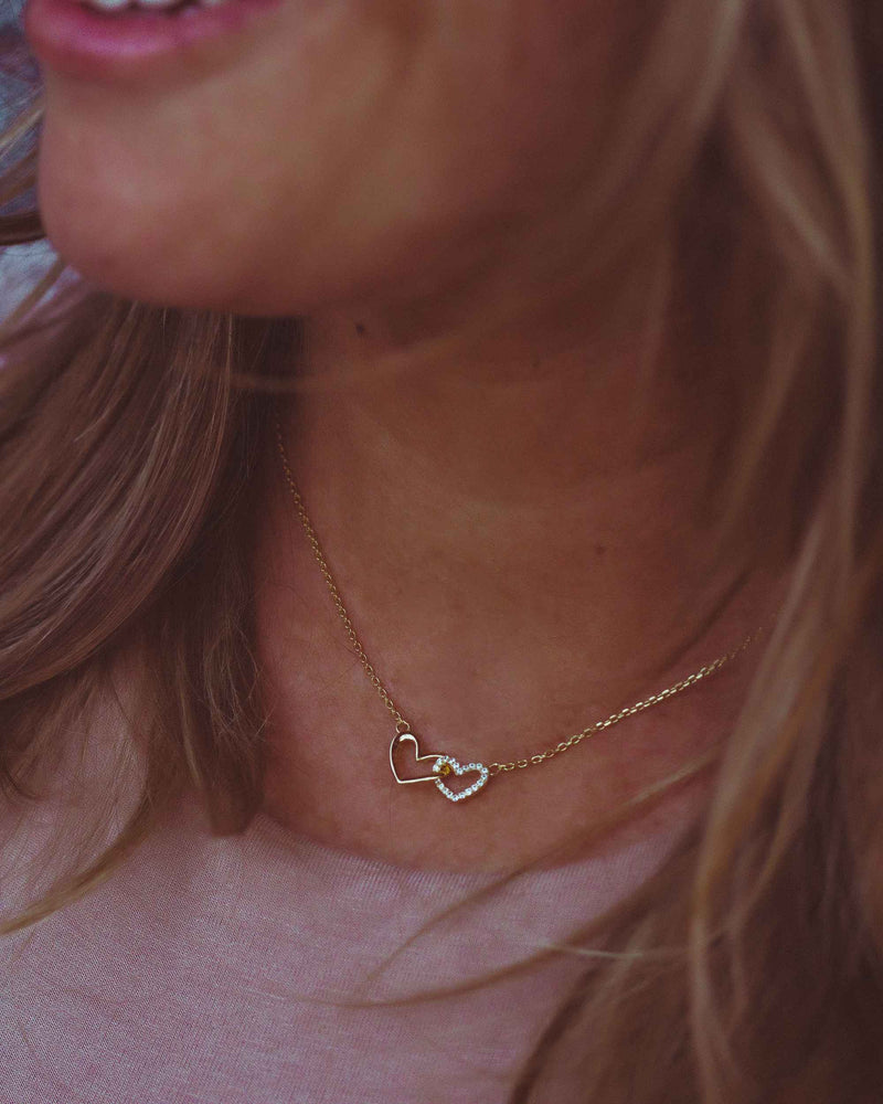 Linked Hearts Necklace • Mom