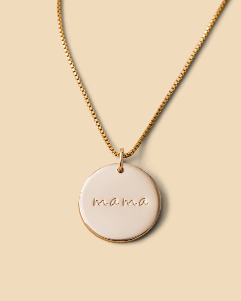 Mama 5/8" Disc Necklace